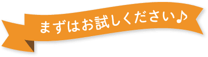 まずはお試しください