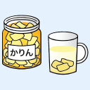 かりん茶 イラスト