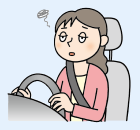 ぼーっとしながら運転する女性