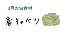 3月の旬食材 春キャベツ