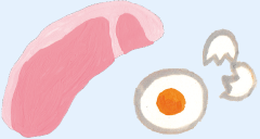 肉、卵　イラスト