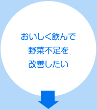 おいしく飲んで野菜不足を改善したい