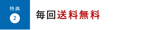 特典2:毎回送料無料