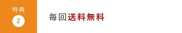 特典2:毎回送料無料